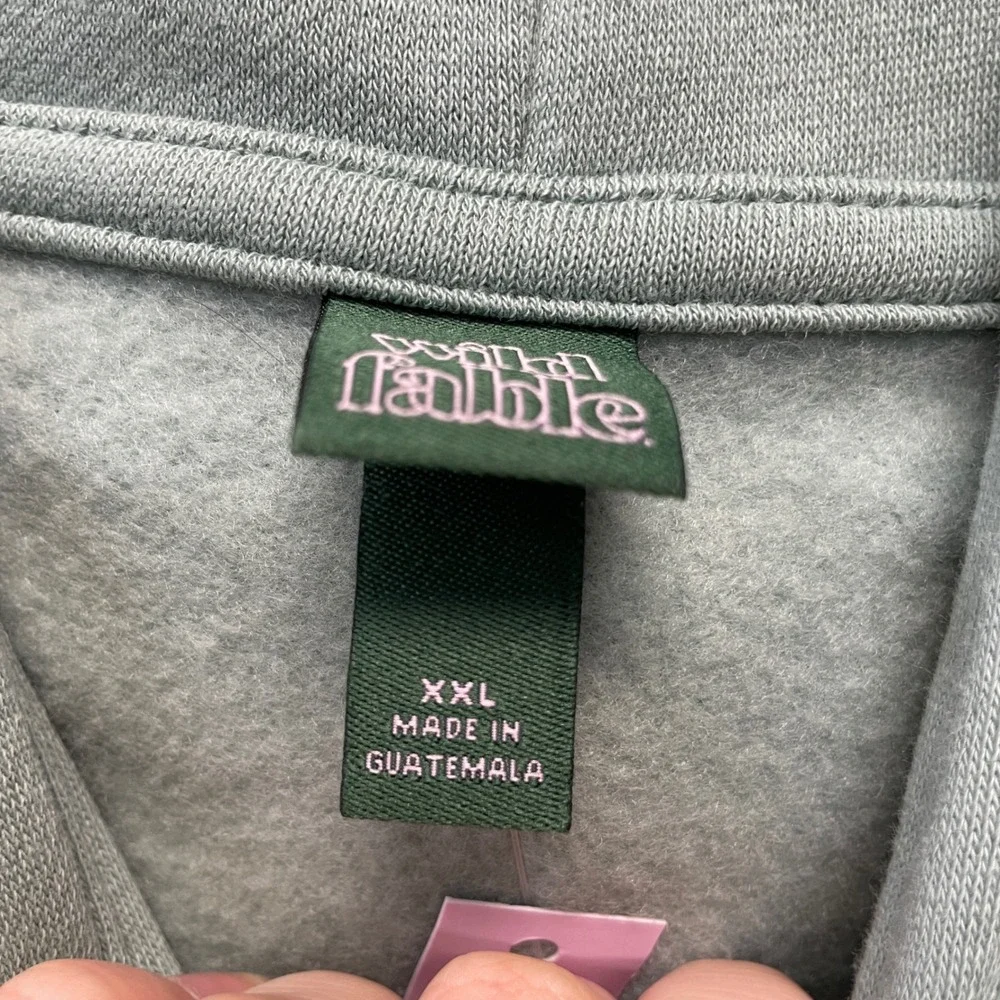 Wild Fable Women's Sage Green Snow Bunny Graphic Oversized Hoodie Size XXL - Picture 5 of 6